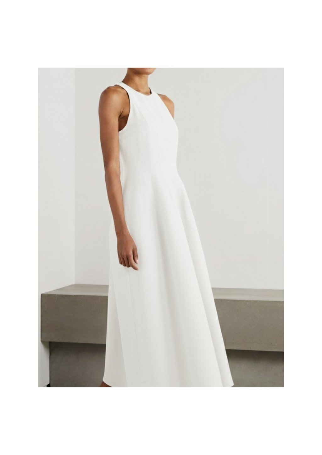 Linen-blend Twill Dress