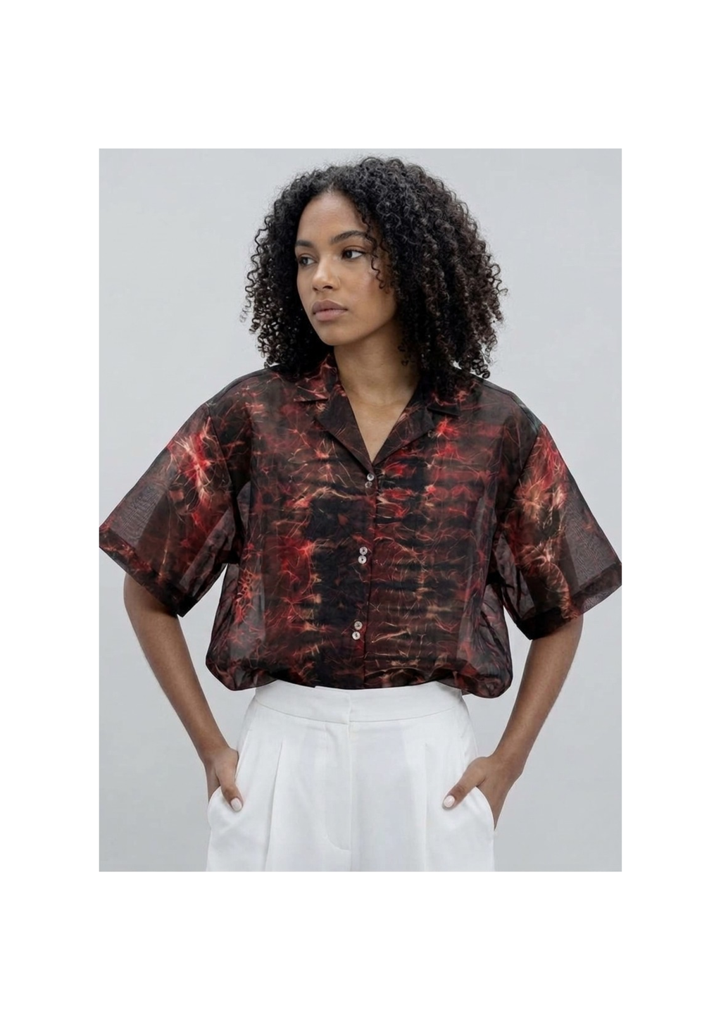 EMBER VEIL ORGANZA SHIRT