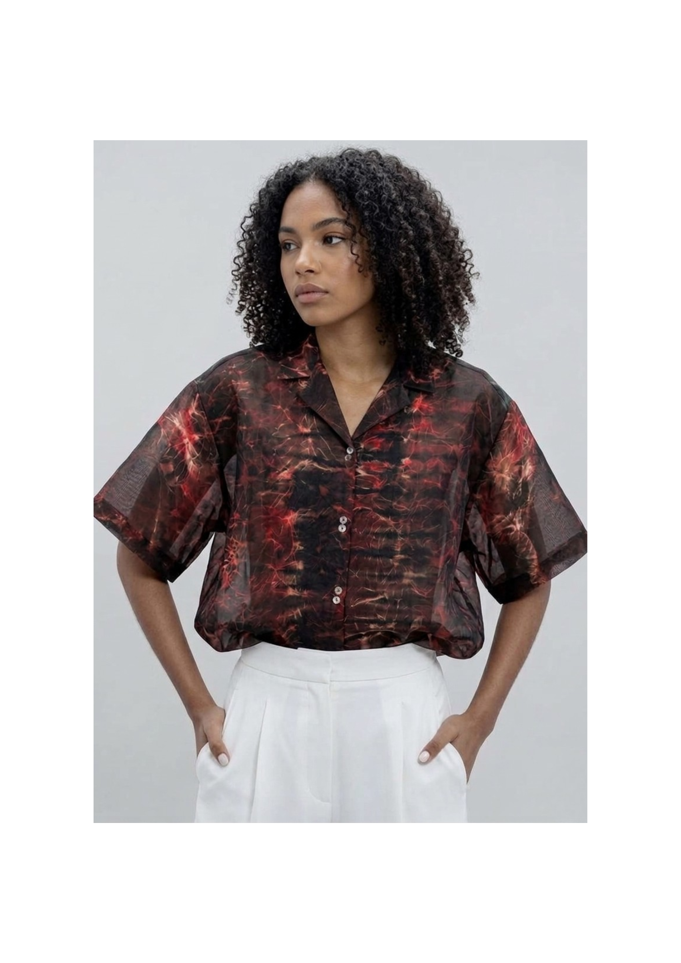 EMBER VEIL ORGANZA SHIRT