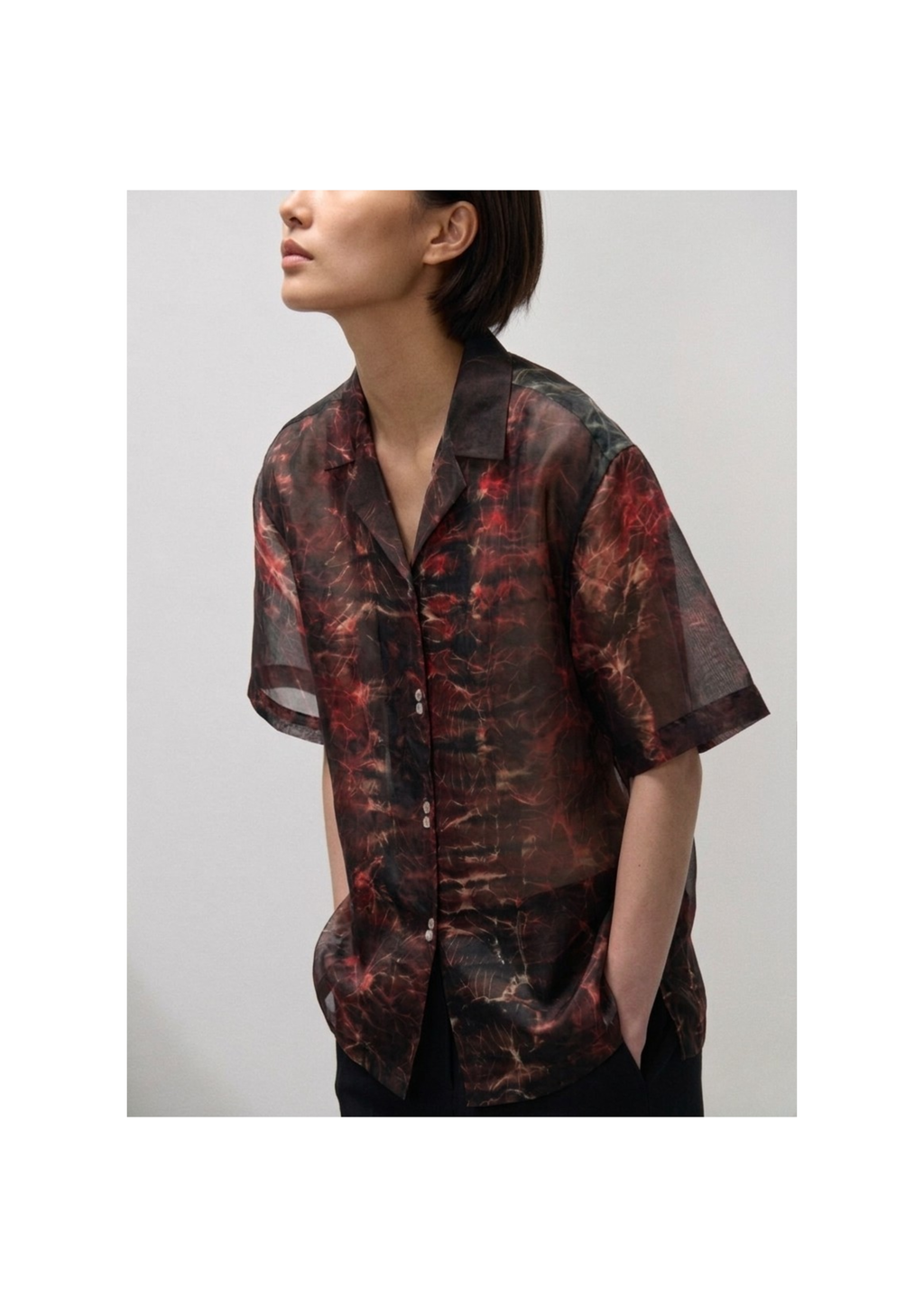 EMBER VEIL ORGANZA SHIRT