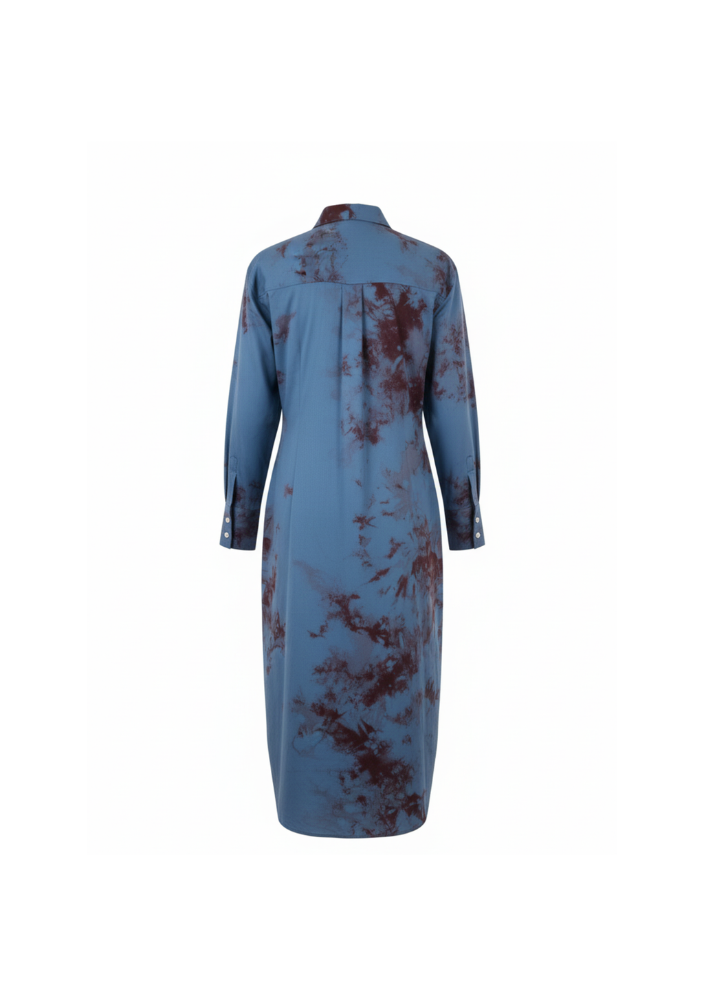 Indigo Maroon Abstract Shirt Dress
