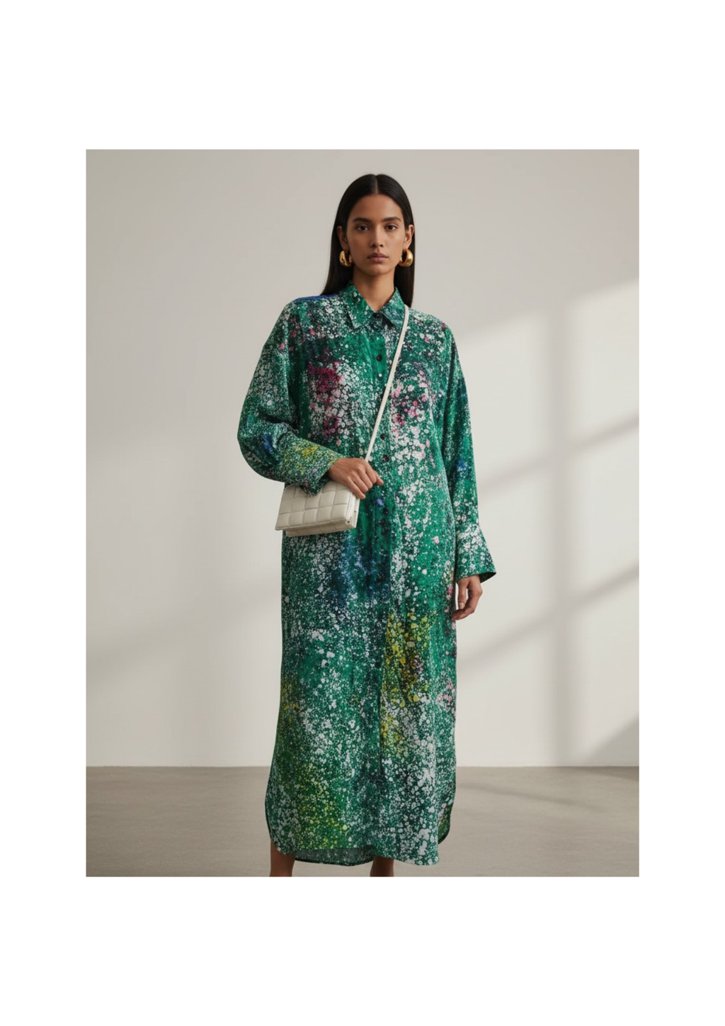 Verdent Mist Shirt Dress