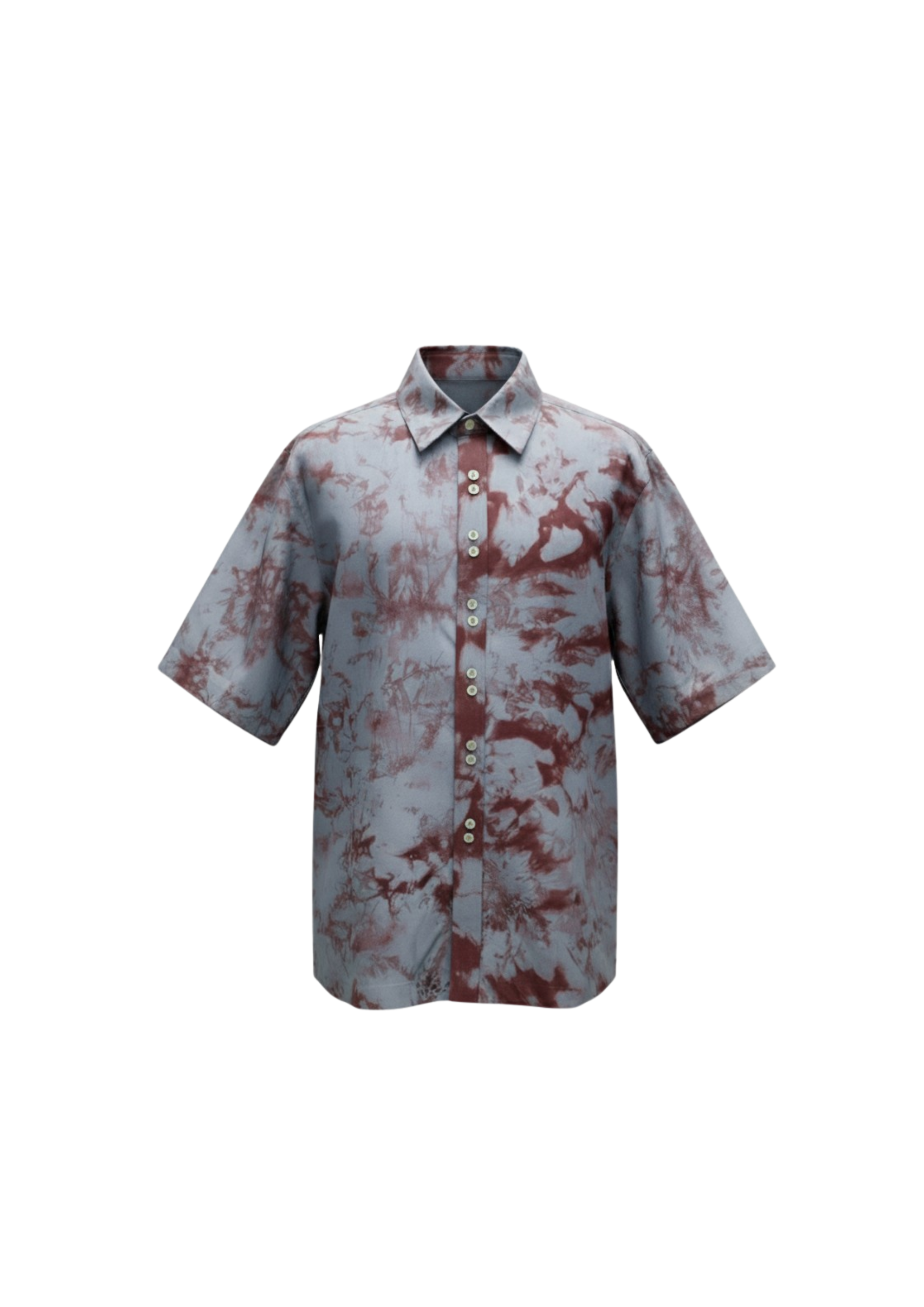 Rust Grey and Maroon Dye Shirt