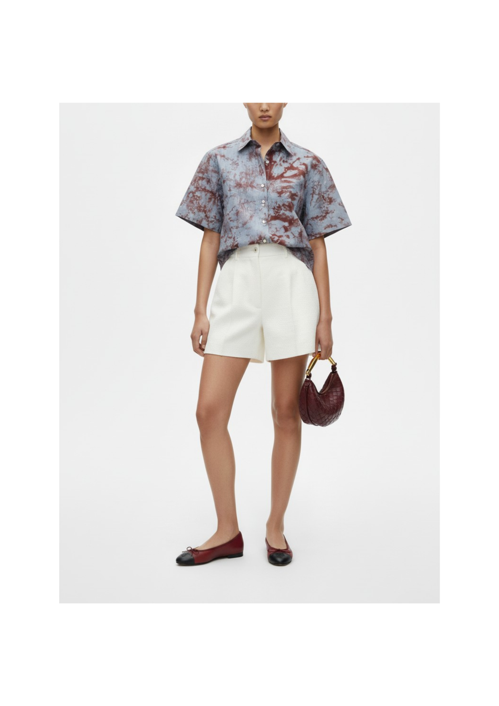 Rust Grey and Maroon Dye Shirt