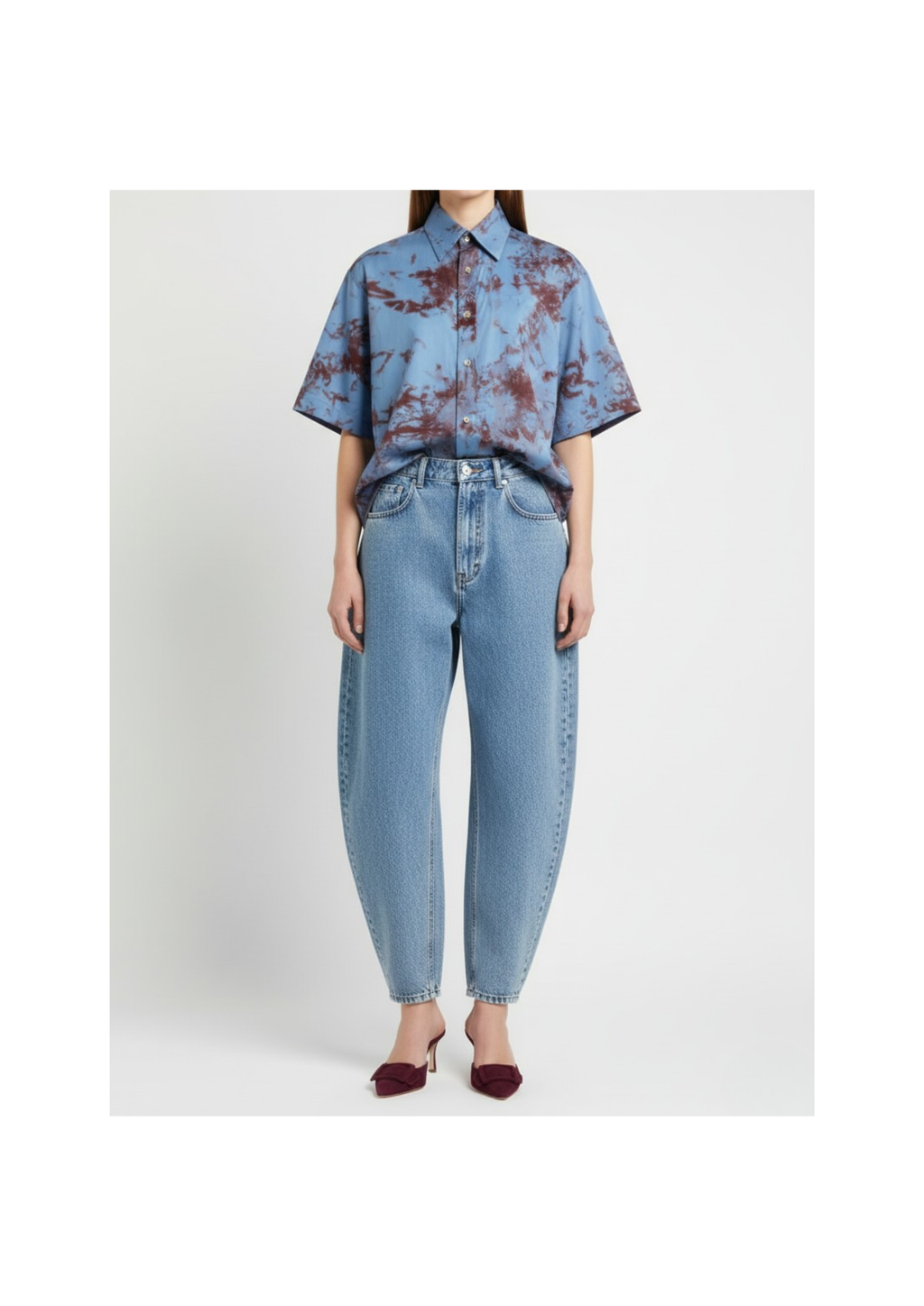 Indigo Maroon Abstract Shirt