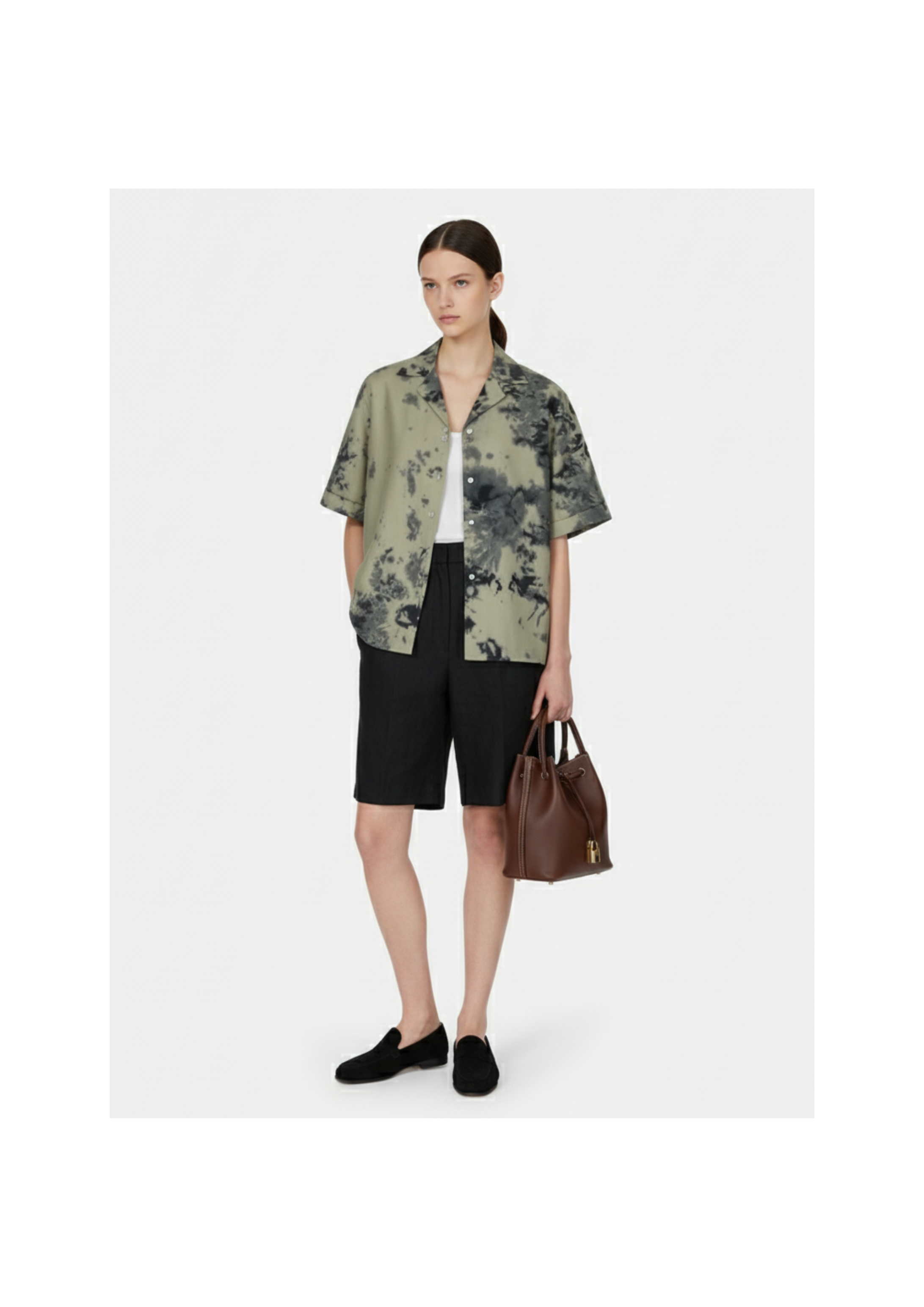 Olive Ink Tie-Dye Shirt