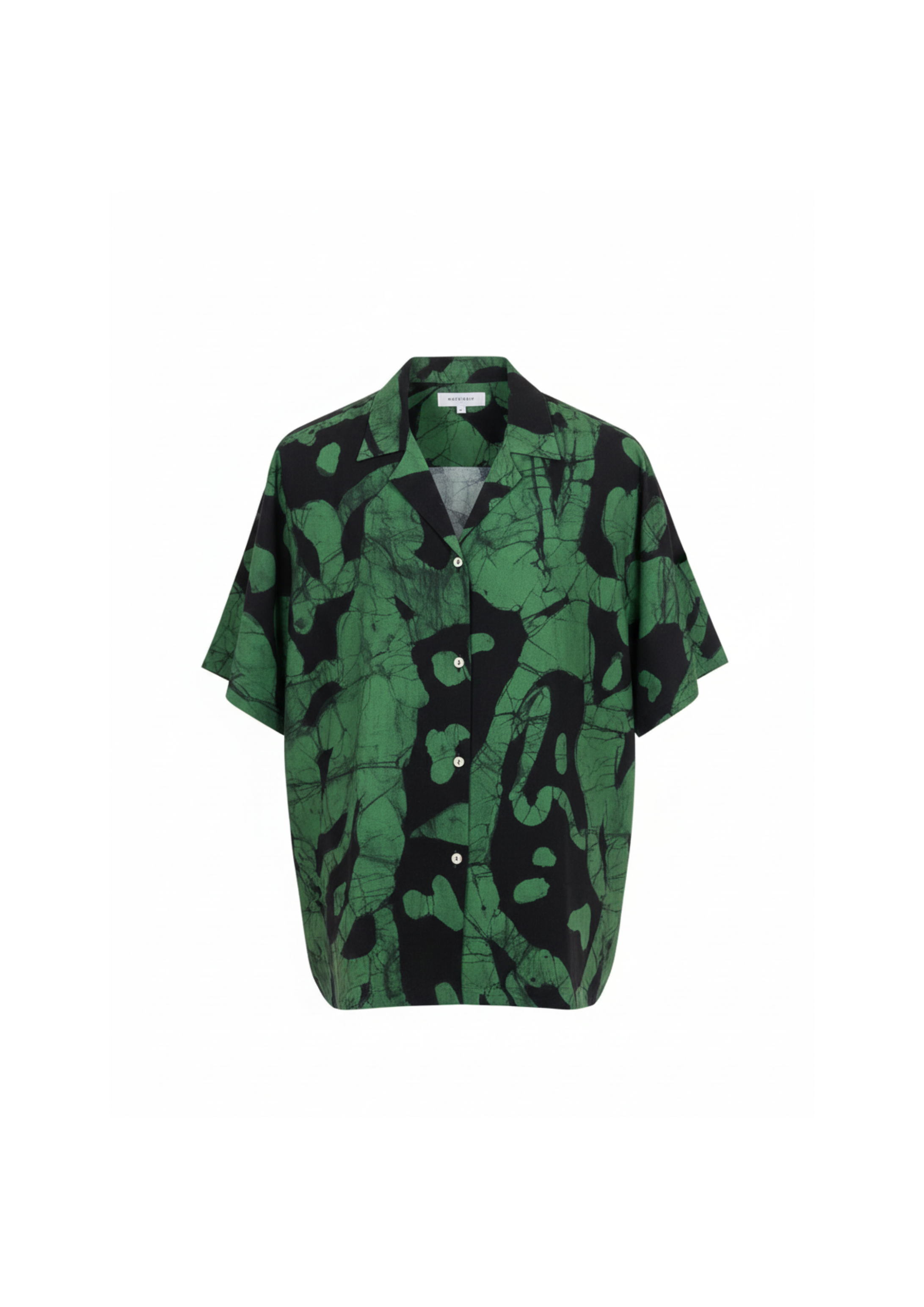 Verdant Abstract Linen Shirt