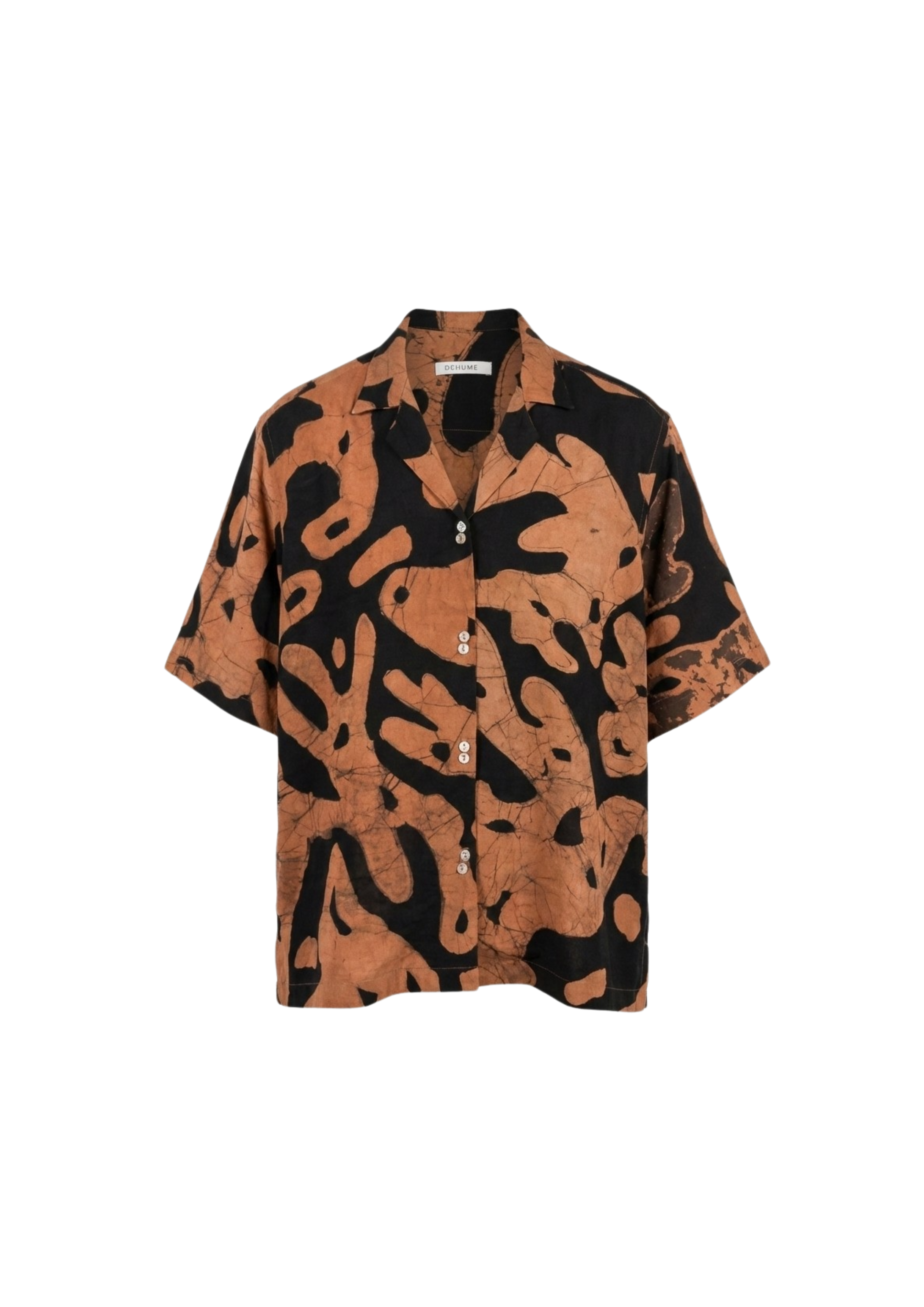 Umber Print Linen Shirt