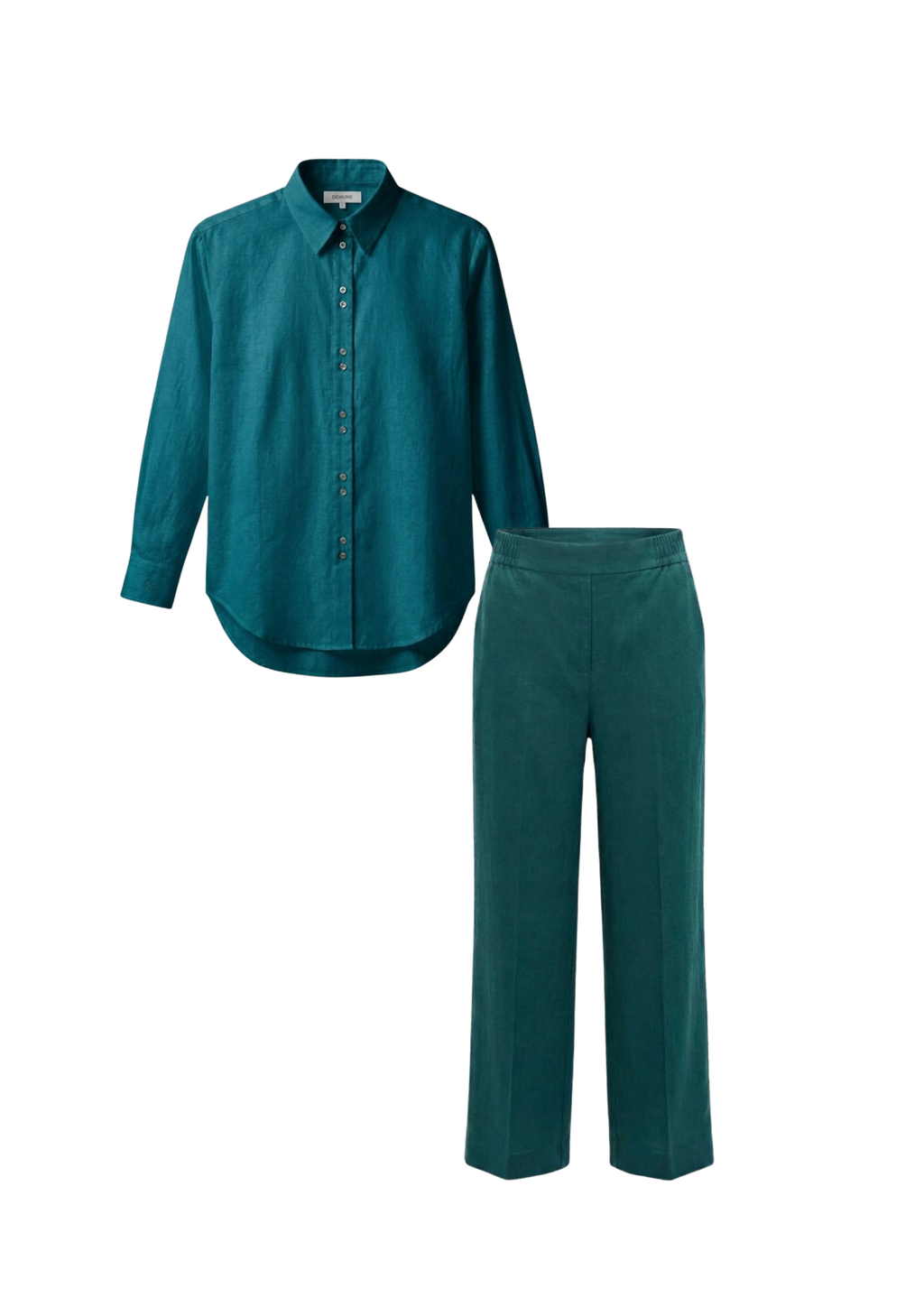 Teal Linen Ease Set