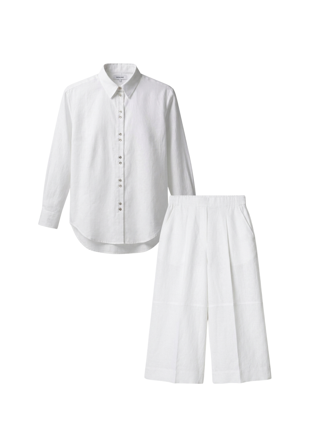 White Linen Culottes Set